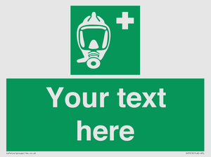 Custom sign safe condition Emergency escape breathing device